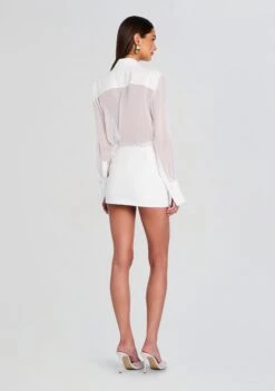 Margot Mini Lined Skirt -Retrofete Clothing Shop 25 02 18 Margot Mini Lined Skirt White 1221 ECOMM