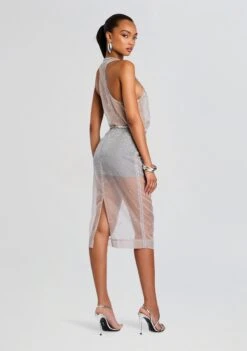 Azalea Embellished Tank -Retrofete Clothing Shop 25 05 19 Azalea Embellished Tank Pari Skirt Silver Cloud 0362 ECOMM