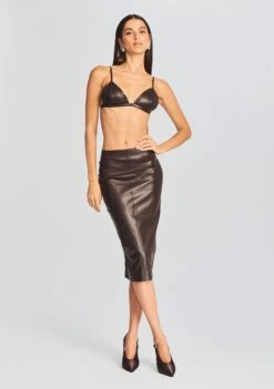 Mercy Leather Skirt -Retrofete Clothing Shop Ecommerce Crop 20230815 Esti Bra Mercy Skirt Dark Chocolate 1396 ECOMM