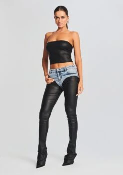 Rogan Pant -Retrofete Clothing Shop Ecommerce Crop 20230816 SET1 EVEYTOP ROGANPANTCOATEDBLACK 4445 ECOMM