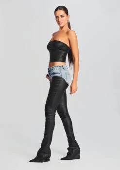 Rogan Pant -Retrofete Clothing Shop Ecommerce Crop 20230816 SET1 EVEYTOP ROGANPANTCOATEDBLACK 4527 ECOMM