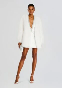 Heiress Faux Fur Jacket -Retrofete Clothing Shop Ecommerce Crop 20240807 RF ECOMM HEIRESS FAUX FUR JACKET WHITE 0023 ECOMM