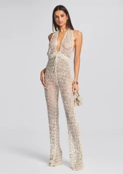 Tosca Sequin Crochet Jumpsuit