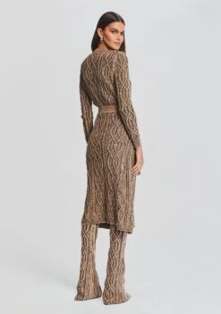 Adaline Cable Knit Cardigan -Retrofete Clothing Shop Ecommerce Crop 23 09 21 ORCHISSWEATER ADALINECARDIGAN CAYENNEPANT WASHEDTAN 1732 ECOMM