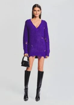 Rumi Sweater -Retrofete Clothing Shop Ecommerce Crop 23 09 21 RUMISWEATERDRESS VIOLET 595 ECOMM