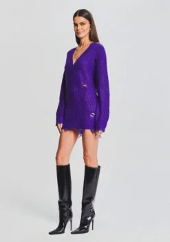 Rumi Sweater -Retrofete Clothing Shop Ecommerce Crop 23 09 21 RUMISWEATERDRESS VIOLET 643 ECOMM