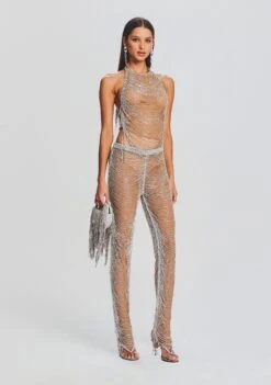 Zoe Embellished Pant 9 Zoe Embellished Pant -Retrofete Clothing Shop Ecommerce Crop 23 09 22 DELANEYTOP ZOEPANT TANNINSILVER 2459 ECOMM 6e458c19 0468 419b b533 47fd340143ca