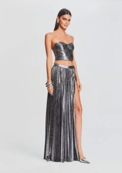 Liana Top -Retrofete Clothing Shop Ecommerce Crop 23 09 22 LIANATOP CAMRIESKIRT GUNMETAL 2002 ECOMM