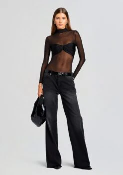 Tonia Bodysuit -Retrofete Clothing Shop Ecommerce Crop 23 10 17 TONIABODYSUIT BLACK MARGOTJEAN MIDNIGHT 2075 ECOMM
