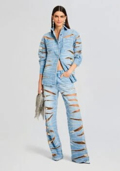 Avani Embellished Denim Shirt -Retrofete Clothing Shop Ecommerce Crop 23 10 25 AVANISHIRT RENZOJEAN BONDI 2748 ECOMM