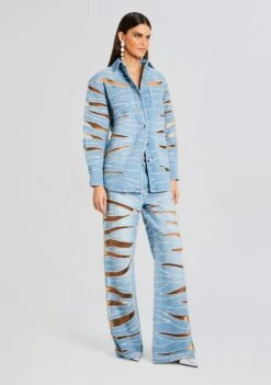 Avani Embellished Denim Shirt -Retrofete Clothing Shop Ecommerce Crop 23 10 25 AVANISHIRT RENZOJEAN BONDI 2781 ECOMM