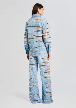 Avani Embellished Denim Shirt -Retrofete Clothing Shop Ecommerce Crop 23 10 25 AVANISHIRT RENZOJEAN BONDI 2788 ECOMM