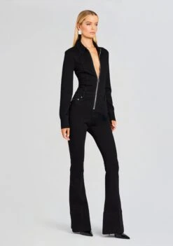 Deedee Denim Jumpsuit -Retrofete Clothing Shop Ecommerce Crop 23 11 15 DEEDEEJUMPSUIT BLACK 1896 ECOMM