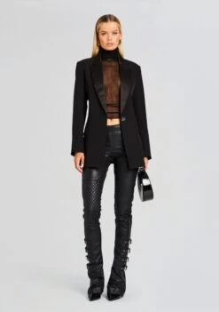 Della Leather Pant -Retrofete Clothing Shop Ecommerce Crop 23 11 15 DELLAPANT BLACK 1361 ECOMM