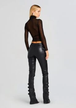 Della Leather Pant -Retrofete Clothing Shop Ecommerce Crop 23 11 15 DELLAPANT BLACK 1404 ECOMM