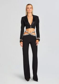 Kaz Pant -Retrofete Clothing Shop Ecommerce Crop 23 11 15 KAZPANT BLACKSILVER 1756 ECOMM