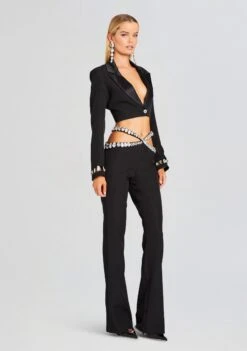Kaz Pant -Retrofete Clothing Shop Ecommerce Crop 23 11 15 KAZPANT BLACKSILVER 1778 ECOMM
