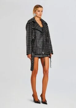 Icon Embellished Leather Jacket -Retrofete Clothing Shop Ecommerce Crop 23 11 16 ICONJACKET RHYADRESS BLACKCRYSTAL 1456 ECOMM