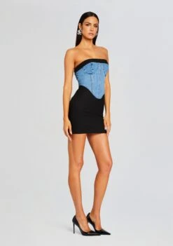 Freya Dress -Retrofete Clothing Shop Ecommerce Crop 23 12 18 FREYADRESS BLACK RIVER 0460 ECOMM