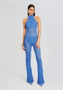 Kalena Knit Crochet Jumpsuit -Retrofete Clothing Shop Ecommerce Crop 23 12 18 KALENAJUMPSUIT TROPICALBLUE 1792 ECOMM