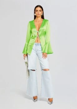 Svea Blouse -Retrofete Clothing Shop Ecommerce Crop 23 12 18 SVEABLOUSE FRESHLIME 2731 ECOMM