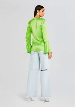 Svea Blouse -Retrofete Clothing Shop Ecommerce Crop 23 12 18 SVEABLOUSE FRESHLIME 2757 ECOMM