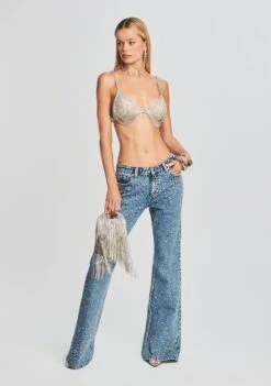Moore Mid Rise Flare Crystal Embellished Jean -Retrofete Clothing Shop Ecommerce Crop 230111 RETROFETE SET2 SHOT07 0831 eComm