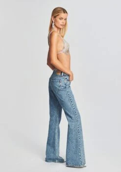 Moore Mid Rise Flare Crystal Embellished Jean -Retrofete Clothing Shop Ecommerce Crop 230111 RETROFETE SET2 SHOT07 0948 eComm