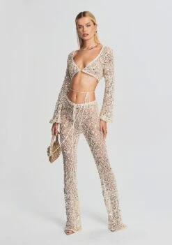 Brendi Sequin Crochet Pant -Retrofete Clothing Shop Ecommerce Crop 230111 RETROFETE SET2 SHOT14 1869 eComm