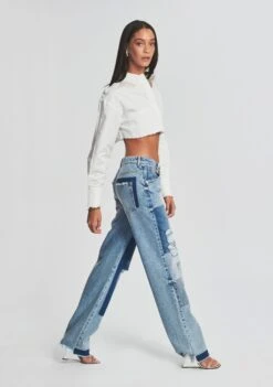 Heidi Straight Leg Patch Jean -Retrofete Clothing Shop Ecommerce Crop 230111 RETROFETE SET2 SHOT44 4767 eComm