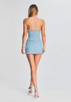 Hazel Embellished Denim Dress -Retrofete Clothing Shop Ecommerce Crop 230321 RETROFETE SET1 Shot 01 0181 eComm scaled