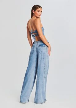 Tate Denim Top -Retrofete Clothing Shop Ecommerce Crop 230510 RETROFETE SET1 5025 eComm