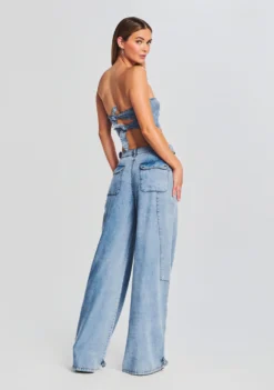Tate Denim Top -Retrofete Clothing Shop Ecommerce Crop 230510 RETROFETE SET1 5025 eComm scaled