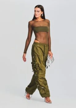 Alba Ruched Cargo Pant -Retrofete Clothing Shop Ecommerce Crop 230718 SET2 RIZZOBODYSUIT ALBACARGOPANT 4884 ECOMM