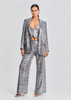 Enid Sequin Blazer 9 Enid Sequin Blazer -Retrofete Clothing Shop Ecommerce Crop 230815 SET2 HADDYVEST ENIDBLAZER FLEURPANT 2966 ECOMM