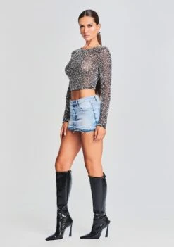 Torrey Sequin Top -Retrofete Clothing Shop Ecommerce Crop 230815 SET2 TORREYTOP RAVENBLAZER VANESSASKIRT 1033 ECOMM