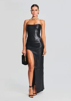 Tash Leather Skirt -Retrofete Clothing Shop Ecommerce Crop 230816 SET2 VEDATOP TASHSKIRT 3645 ECOMM