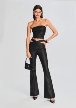 Hillary Coated Denim Top 9 Hillary Coated Denim Top -Retrofete Clothing Shop Ecommerce Crop 230831 HILLARYTOP SLOANEJEAN 0628 ECOMM