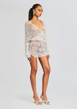 Meadow Sequin Crochet Romper 8 Meadow Sequin Crochet Romper -Retrofete Clothing Shop Ecommerce Crop 231128 MEADOWROMPER 0234 ECOMM