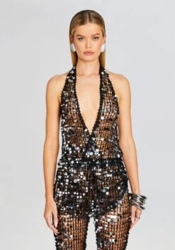 Cali Sequin Crochet Jumpsuit 9 Cali Sequin Crochet Jumpsuit -Retrofete Clothing Shop Ecommerce Crop 24 01 10 CALIJUMPSUIT BLACK 0775 ECOMM