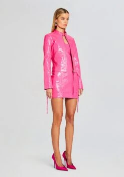 Brynn Leather Jacket -Retrofete Clothing Shop Ecommerce Crop 24 01 10 KIMORADRESS BRYNNJACKET PARADISEPINK 0360 ECOMM