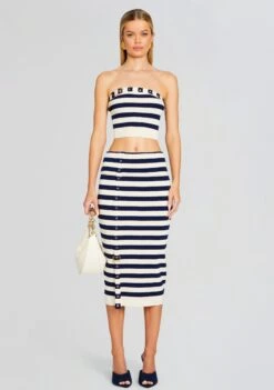 Constance Knit Top -Retrofete Clothing Shop Ecommerce Crop 24 01 11 CONSTANCETOP CLEATSKIRT CREAMNAVY 0622 ECOMM