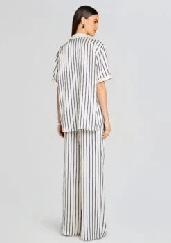 Davey Blouse -Retrofete Clothing Shop Ecommerce Crop 24 01 11 DAVEYBLOUSE DIXONPANT NAVYIVORYSTRIPE 0485 ECOMM