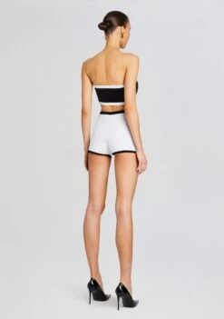 Tora Bandage Knit Short 8 Tora Bandage Knit Short -Retrofete Clothing Shop Ecommerce Crop 24 02 15 AINSLEYJACKET PAIGHTONTOP TORASHORT BLACKWHITE 2102 ECOMM d0395d21 b9d8 4207 865c 1e058dd6162c