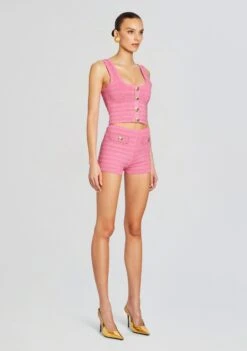 Sandra Bandage Knit Short -Retrofete Clothing Shop Ecommerce Crop 24 02 15 NELLATOP SANDRASHORT METALLICCANDYPINK 2448 ECOMM f23be604 bf5f 46aa 8d7f 9869a66b829e