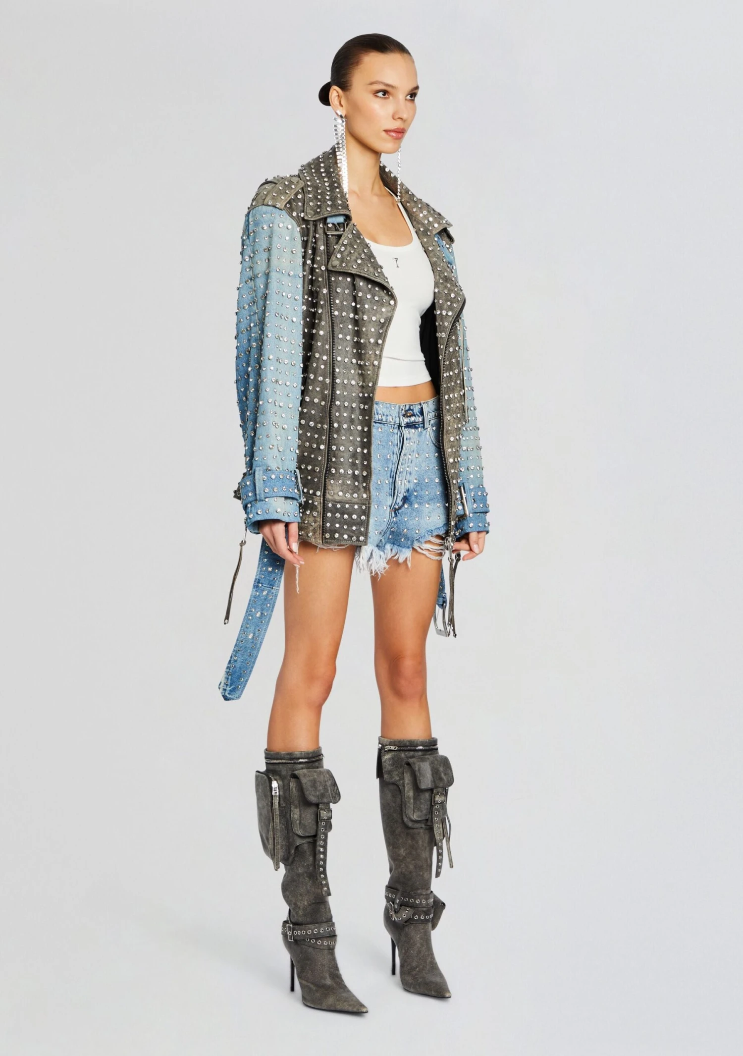 Rebel Embellished Leather Jacket 3 Rebel Embellished Leather Jacket - Image 3