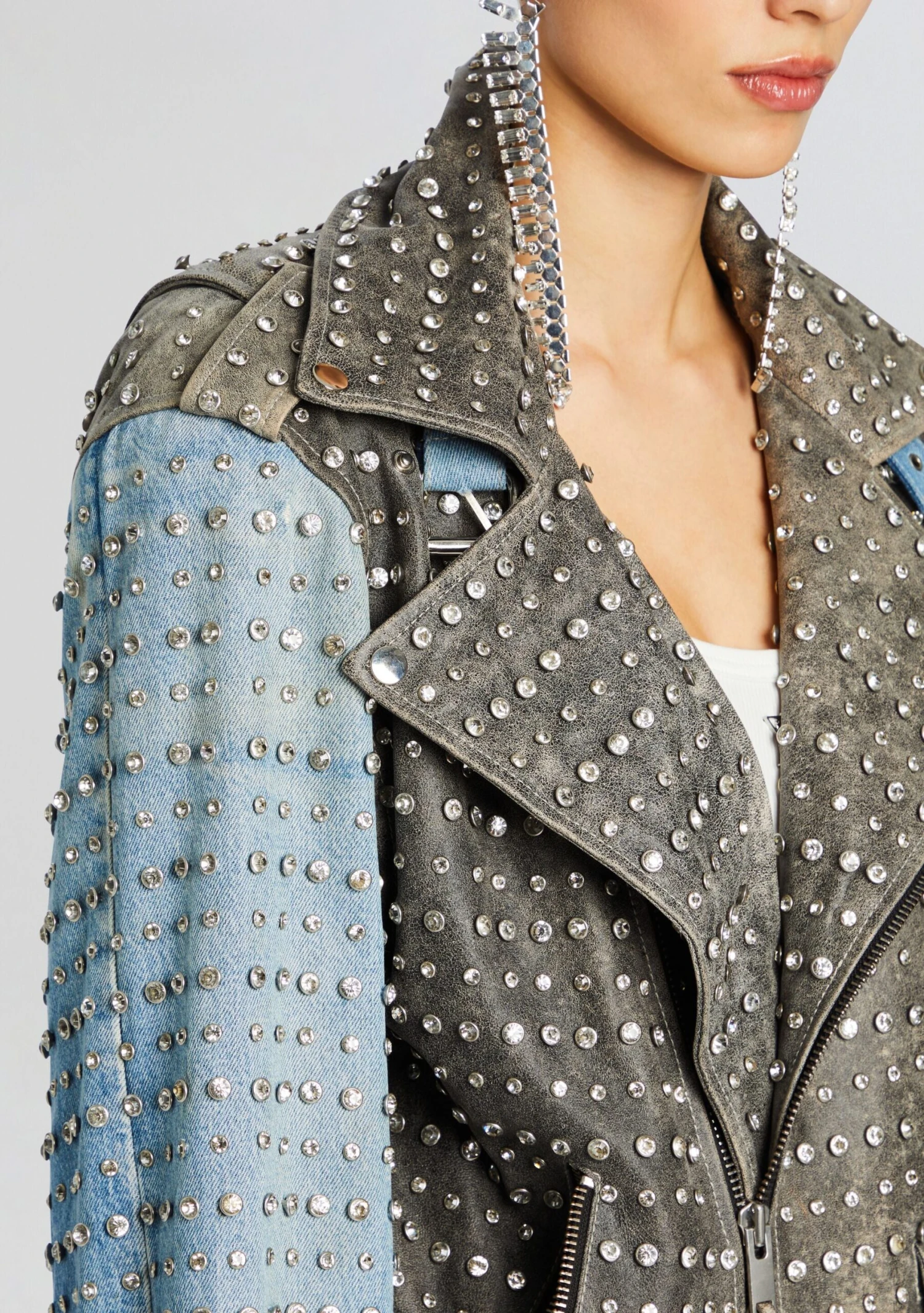 Rebel Embellished Leather Jacket 2 Rebel Embellished Leather Jacket - Image 2