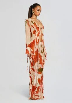 Shae Silk Top 7 Shae Silk Top -Retrofete Clothing Shop Ecommerce Crop 24 02 15 SHAETOP SYBILSKIRT NEUTRALBOTANICAL 2187 ECOMM