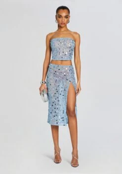 Mirage Embellished Skirt -Retrofete Clothing Shop Ecommerce Crop 24 02 15 VENUSTOP MIRAGESKIRT DUSKBLUE 1273 ECOMM 744441bc 933e 484a 95e4 a11442b4ac40