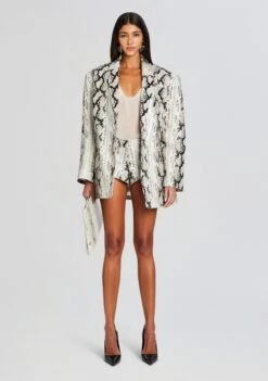 Chloe Leather Blazer -Retrofete Clothing Shop Ecommerce Crop 24 02 16 CHLOEBLAZER AVENSHORT NEUTRALSNAKE 358 ECOMM 2f771b6b 9755 4270 83cb e04bf6b2c21d